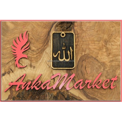 Allah Kolye Ucu Blackwood Ağacı 0149
