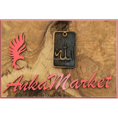 Allah Kolye Ucu Blackwood Ağacı 0151
