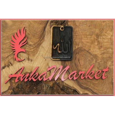 Allah Kolye Ucu Blackwood Ağacı 0152