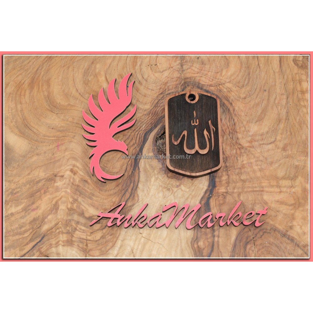 Allah Kolye Ucu - Anahtarlık 0233 Gül Ağacı