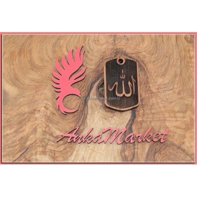 Allah Kolye Ucu - Anahtarlık 0233 Gül Ağacı