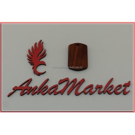 Allah Kolye Ucu - Anahtarlık 0136 Kırmızı Sandal Ağacı