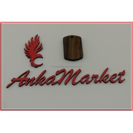 Allah Kolye Ucu - Anahtarlık 0137 Koyu Santos Ağacı