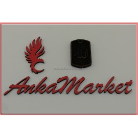 Allah Kolye Ucu - Anahtarlık 0138 Koyu Santos Ağacı