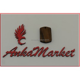Allah Kolye Ucu - Anahtarlık 0138 Koyu Santos Ağacı