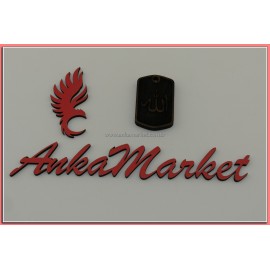 Allah Kolye Ucu - Anahtarlık 0140 Koyu Santos Ağacı