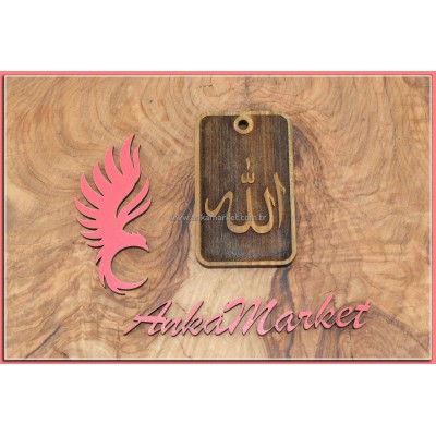 Allah Kolye Ucu Yeşil Pelesenk Ağacı 0213