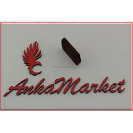 Türk Bayrağı Kolye Ucu - Anahtarlık 0134 Kırmızı Sandal Ağacı