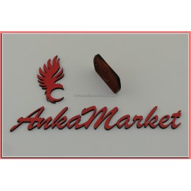 Türk Bayrağı Kolye Ucu - Anahtarlık 0135 Kırmızı Sandal Ağacı