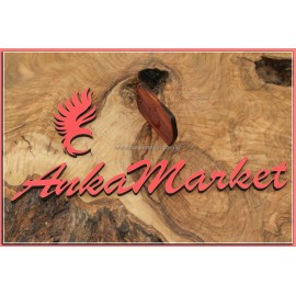 Türk Bayrağı Kolye Ucu - Anahtarlık 0135 Kırmızı Sandal Ağacı