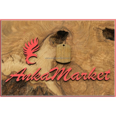 Türk Bayrağı Kolye Ucu - Anahtarlık 0132 Yeşil Pelesenk Ağacı Kokulu