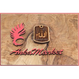 Allah Kolye Ucu - Anahtarlık 0244 Kokulu Ardıç Ağacı