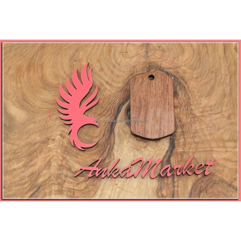 Türk Bayrağı Kolye Ucu - Anahtarlık 0231 Gül Ağacı