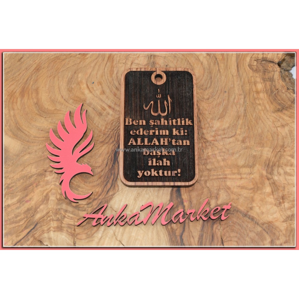 Kelime-i Şehadet Gül Ağacı Kolye Ucu 0212