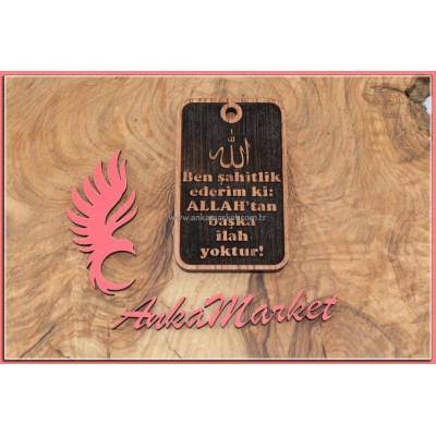 Kelime-i Şehadet Gül Ağacı Kolye Ucu 0212