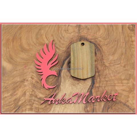 Türk Bayrağı Kolye Ucu - Anahtarlık 0241 Yeşil Pelesenk Ağacı Kokulu