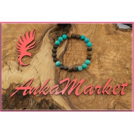 Firuze ve Akik Taşı Bileklik 8 mm
